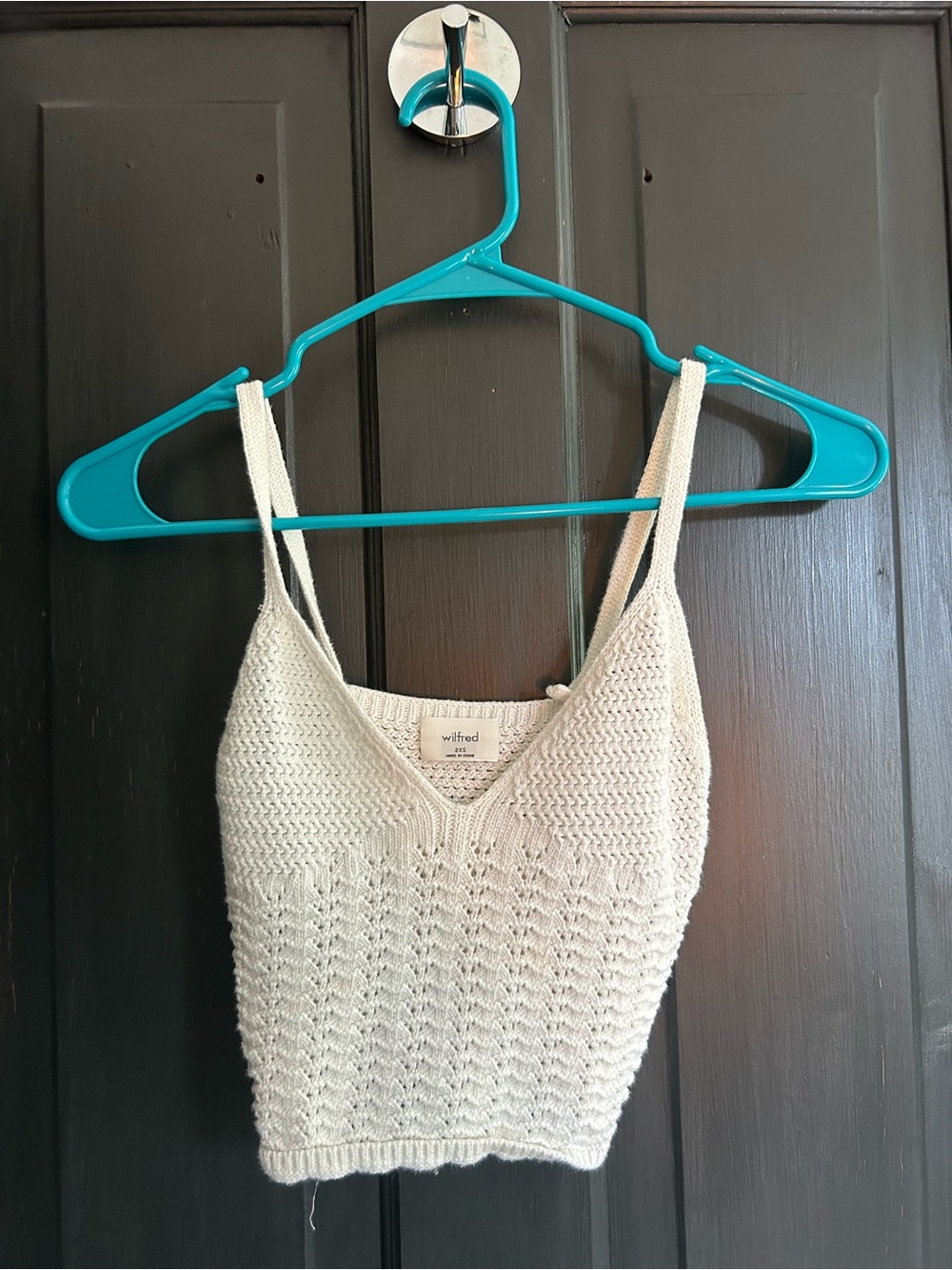 Wilfred Cream Crocheted V-Neck Tank